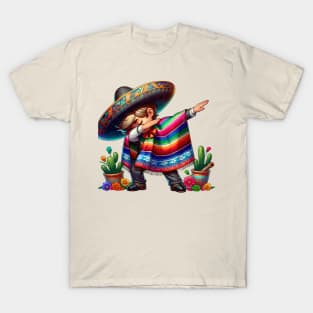 Mexican Boy Dabbing Poncho Cinco de Mayo Boy T-Shirt